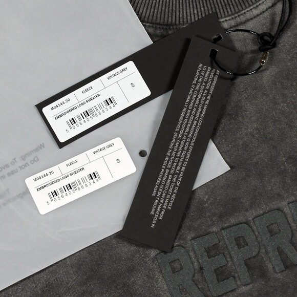 Represent Sweatshirt Emroidered Logo • Vintage Grey • Small - Picture 8 of 8